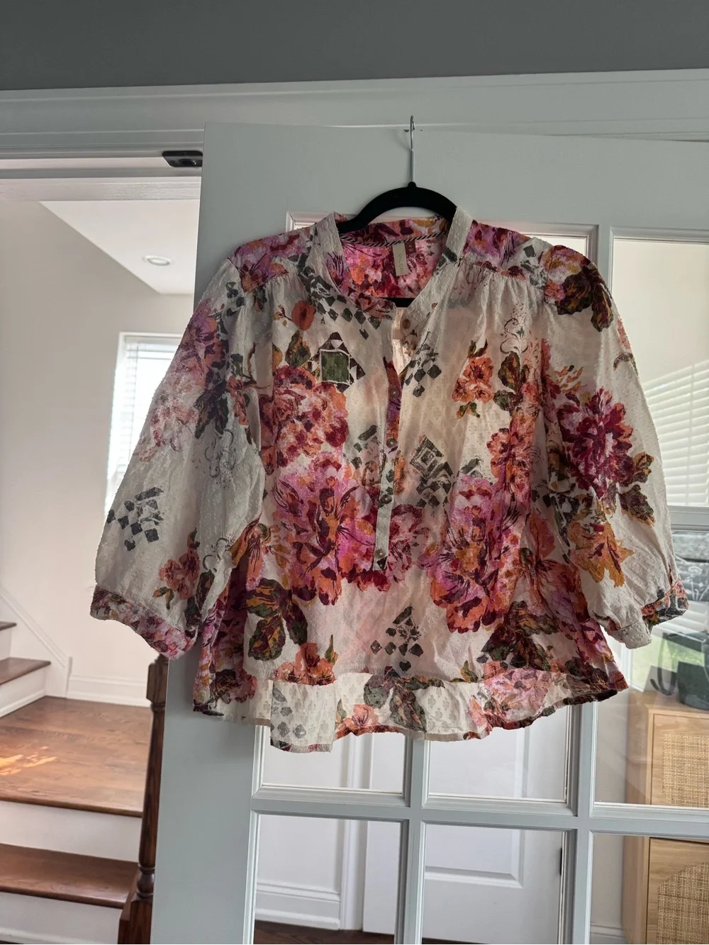 Anthropologie Pilcro Cropped Surf Blouse